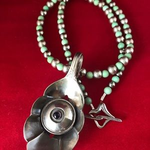 AD LOPEZ Veracite and Sterling Necklace